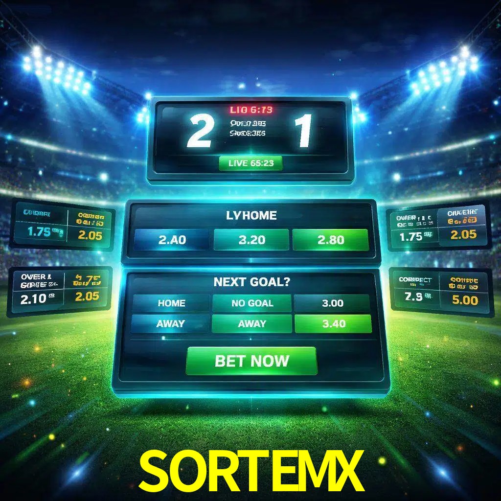 Vista de apuestas en vivo SORTEMX durante un partido en curso